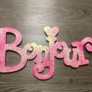 🤗🆕"Bonjour" Decorative Word Plaque